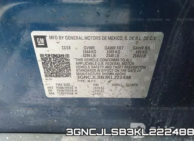 3GNCJLSB3KL222488 фото 10