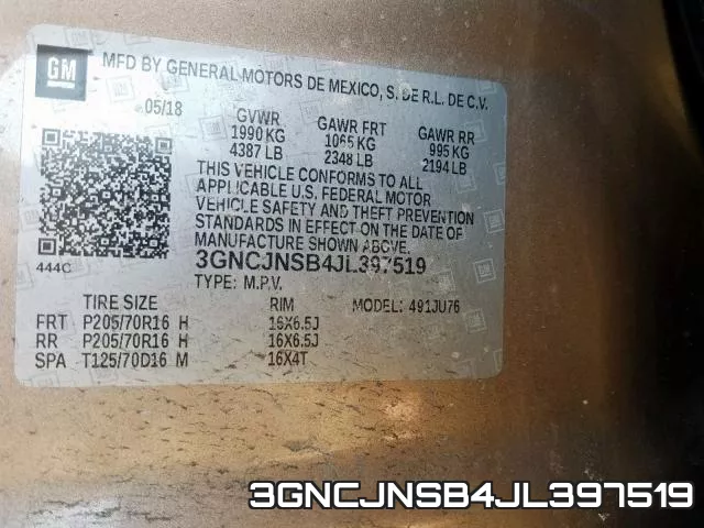 3GNCJNSB4JL397519 фото 2