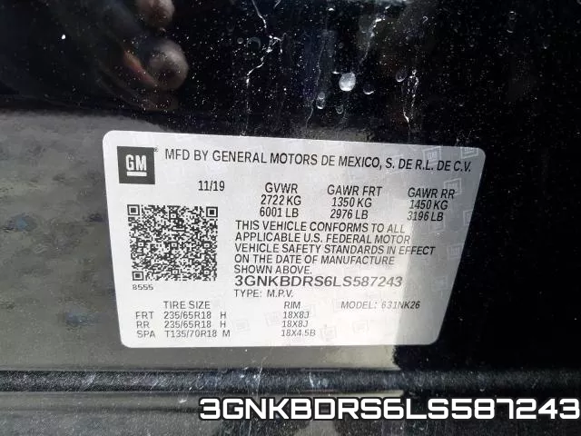 3GNKBDRS6LS587243 фото 2