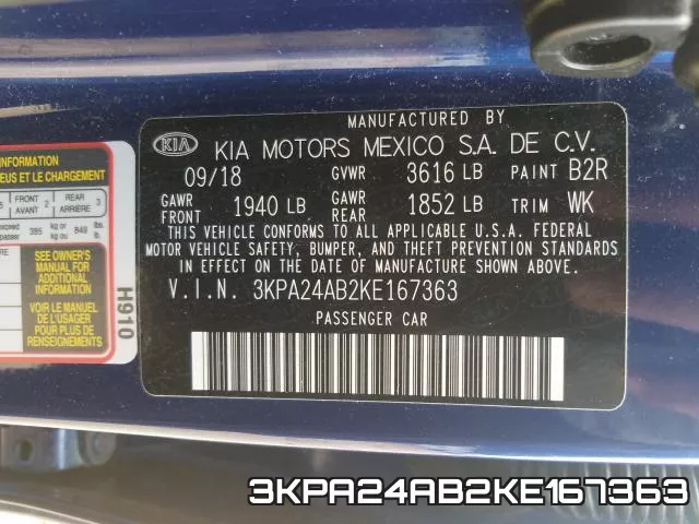 3KPA24AB2KE167363 фото 2