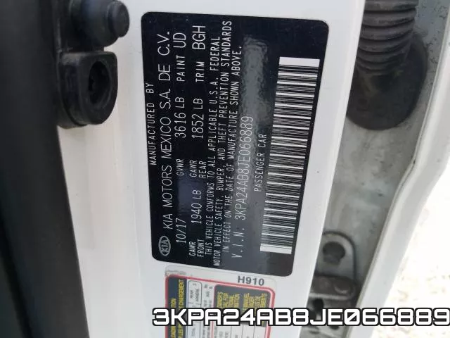 3KPA24AB8JE066889 фото 2