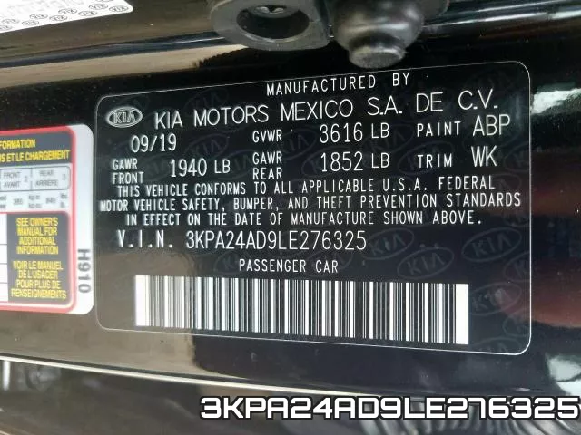 3KPA24AD9LE276325 фото 2