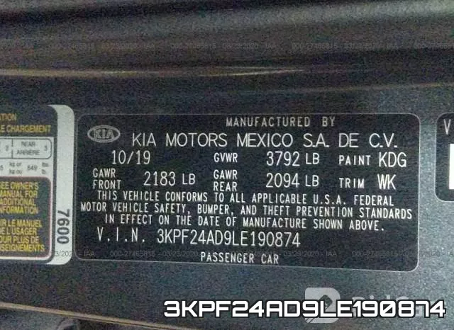 3KPF24AD9LE190874 фото 10