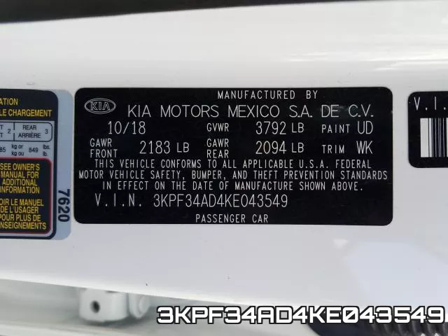 3KPF34AD4KE043549 фото 2