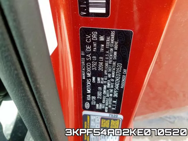 3KPF54AD2KE070520 фото 2