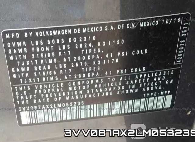 3VV0B7AX2LM053235 фото 10