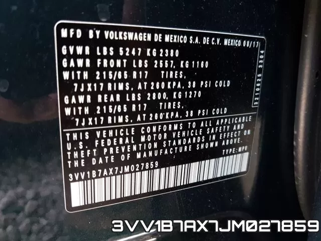 3VV1B7AX7JM027859 фото 2