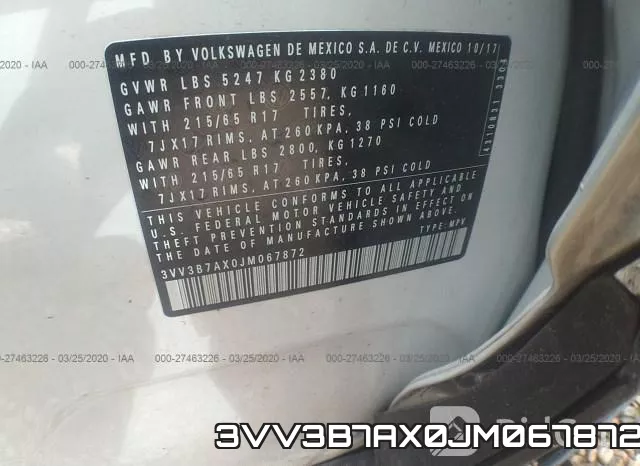 3VV3B7AX0JM067872 фото 10