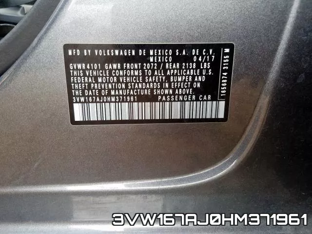 3VW167AJ0HM371961 фото 2