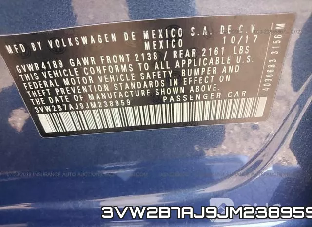 3VW2B7AJ9JM238959 фото 10