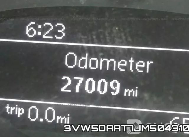 3VW5DAAT7JM504310 фото 8