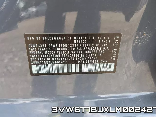 3VW6T7BUXLM002427 фото 2