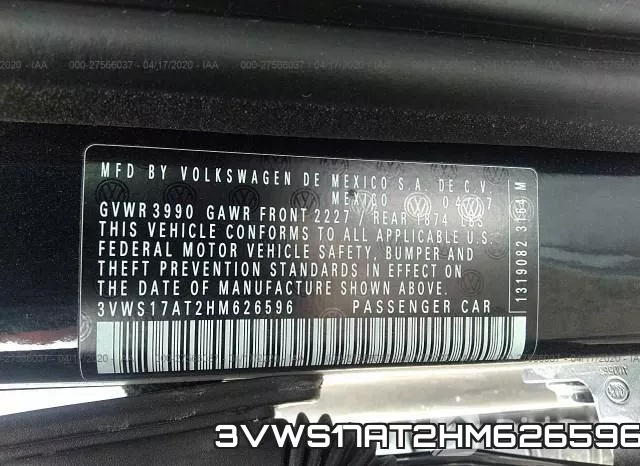 3VWS17AT2HM626596 фото 10