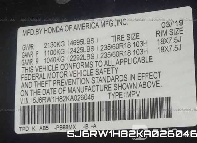5J6RW1H82KA026046 фото 10