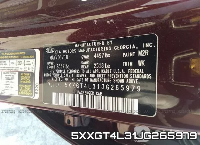 5XXGT4L31JG265979 фото 10