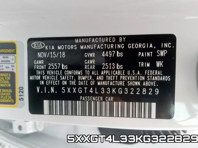 5XXGT4L33KG322829 фото 2