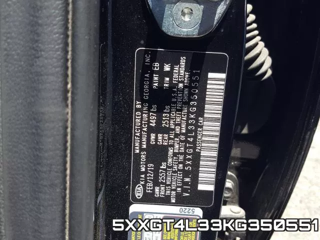5XXGT4L33KG350551 фото 2
