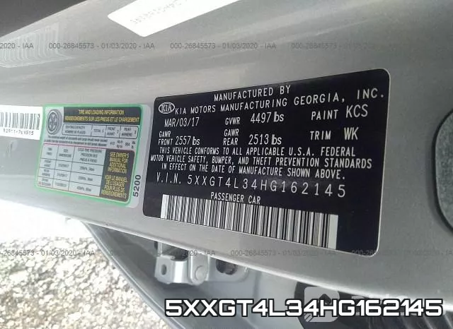 5XXGT4L34HG162145 фото 10