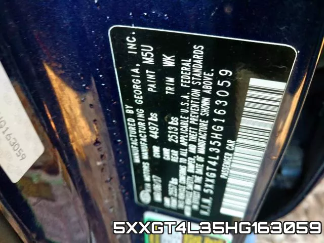 5XXGT4L35HG163059 фото 2