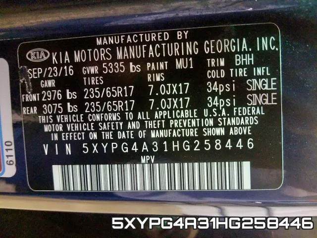 5XYPG4A31HG258446 фото 2