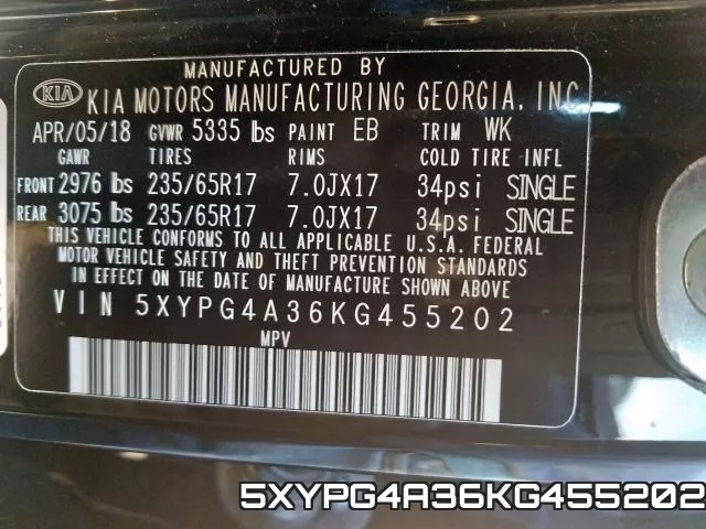 5XYPG4A36KG455202 фото 2