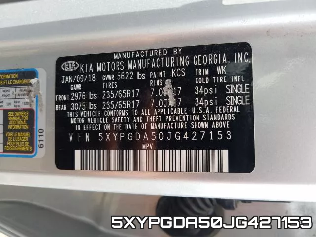 5XYPGDA50JG427153 фото 2
