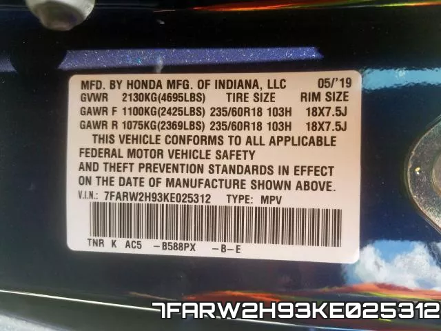 7FARW2H93KE025312 фото 2