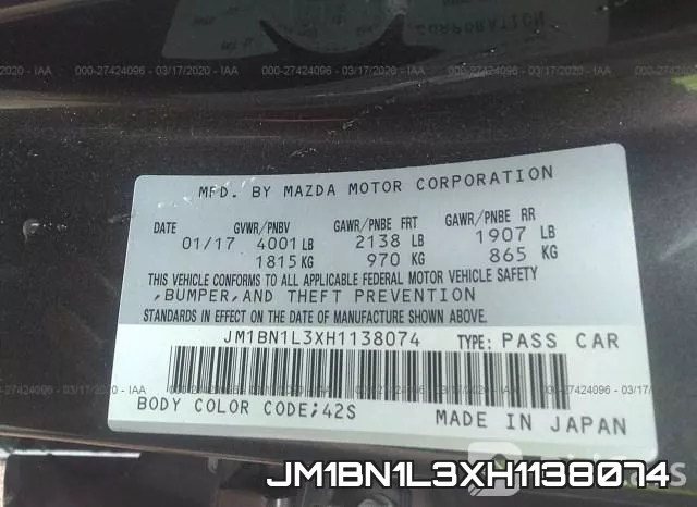 JM1BN1L3XH1138074 фото 10