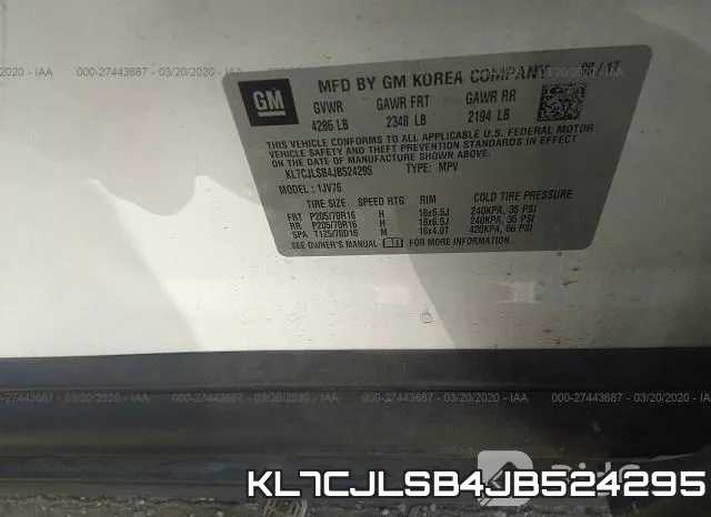 KL7CJLSB4JB524295 фото 10