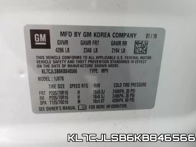 KL7CJLSB6KB846566 фото 2