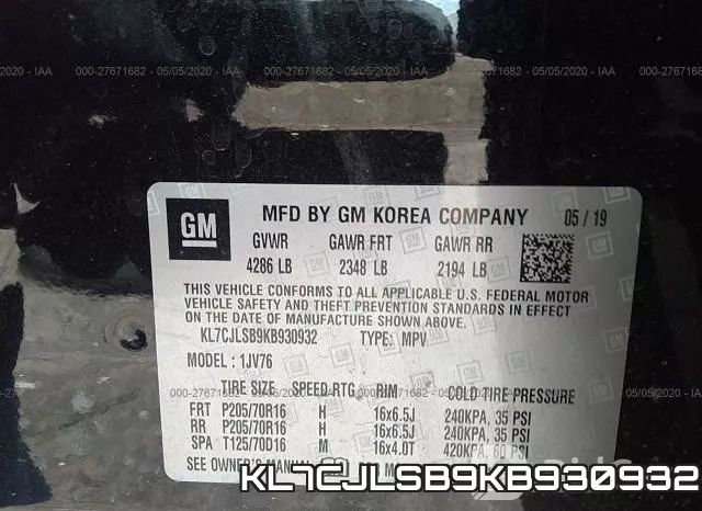 KL7CJLSB9KB930932 фото 10