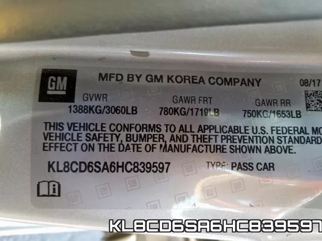 KL8CD6SA6HC839597 фото 2