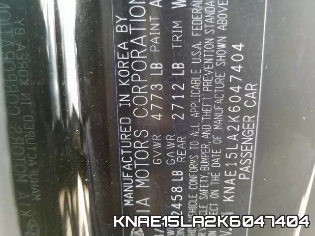 KNAE15LA2K6047404 фото 2