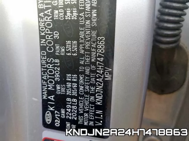 KNDJN2A24H7478863 фото 2
