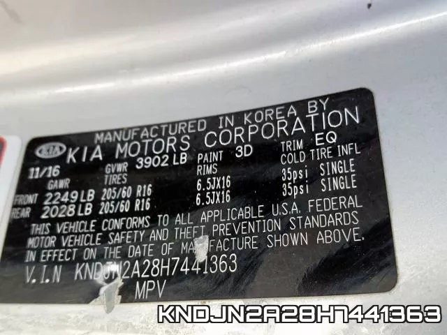 KNDJN2A28H7441363 фото 2