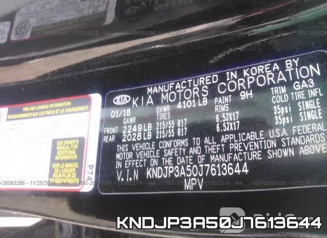 KNDJP3A50J7613644 фото 10