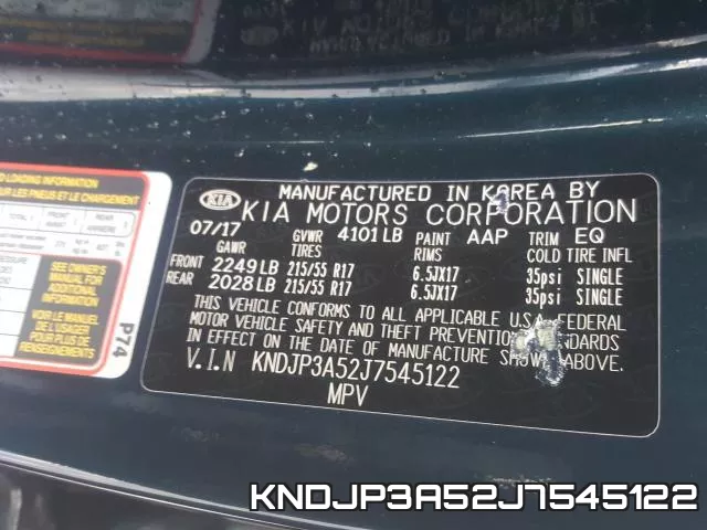 KNDJP3A52J7545122 фото 2