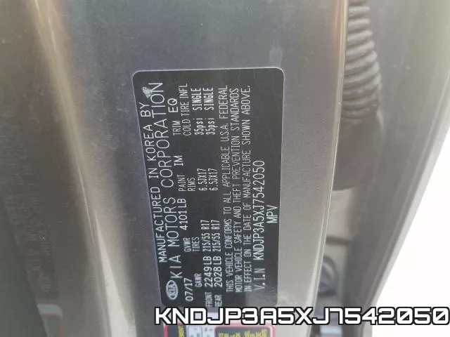 KNDJP3A5XJ7542050 фото 2