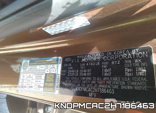 KNDPMCAC2H7186463 фото 10