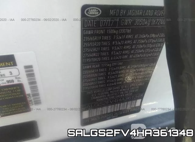 SALGS2FV4HA361348 фото 10