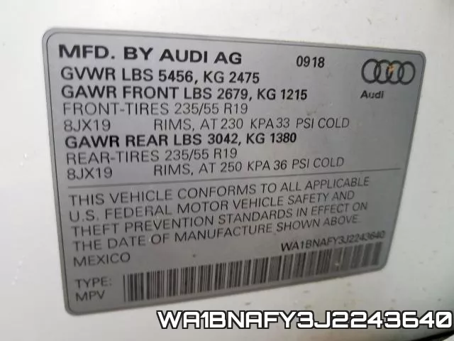 WA1BNAFY3J2243640 фото 2