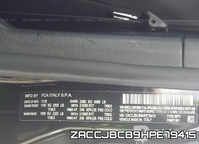 ZACCJBCB9HPE79415 фото 10