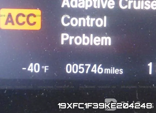 19XFC1F39KE204248 фото 8