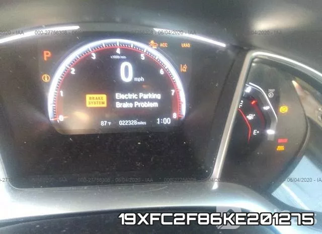 19XFC2F86KE201275 фото 8