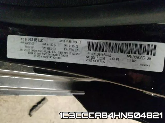 1C3CCCAB4HN504821 фото 2