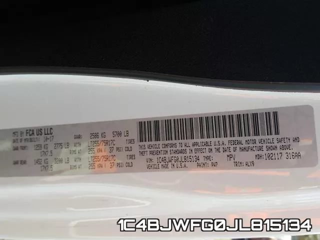 1C4BJWFG0JL815134 фото 2
