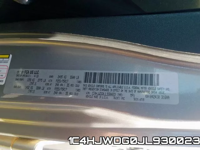 1C4HJWDG0JL930023 фото 2