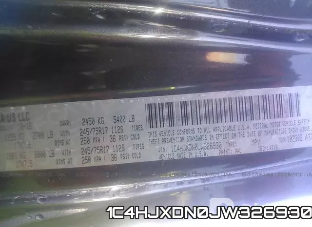 1C4HJXDN0JW326930 фото 10