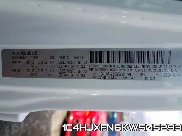 1C4HJXFN6KW505293 фото 2