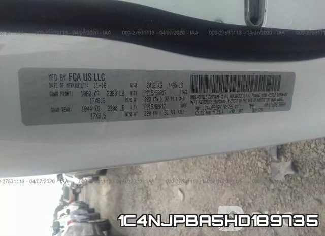 1C4NJPBA5HD189735 фото 10